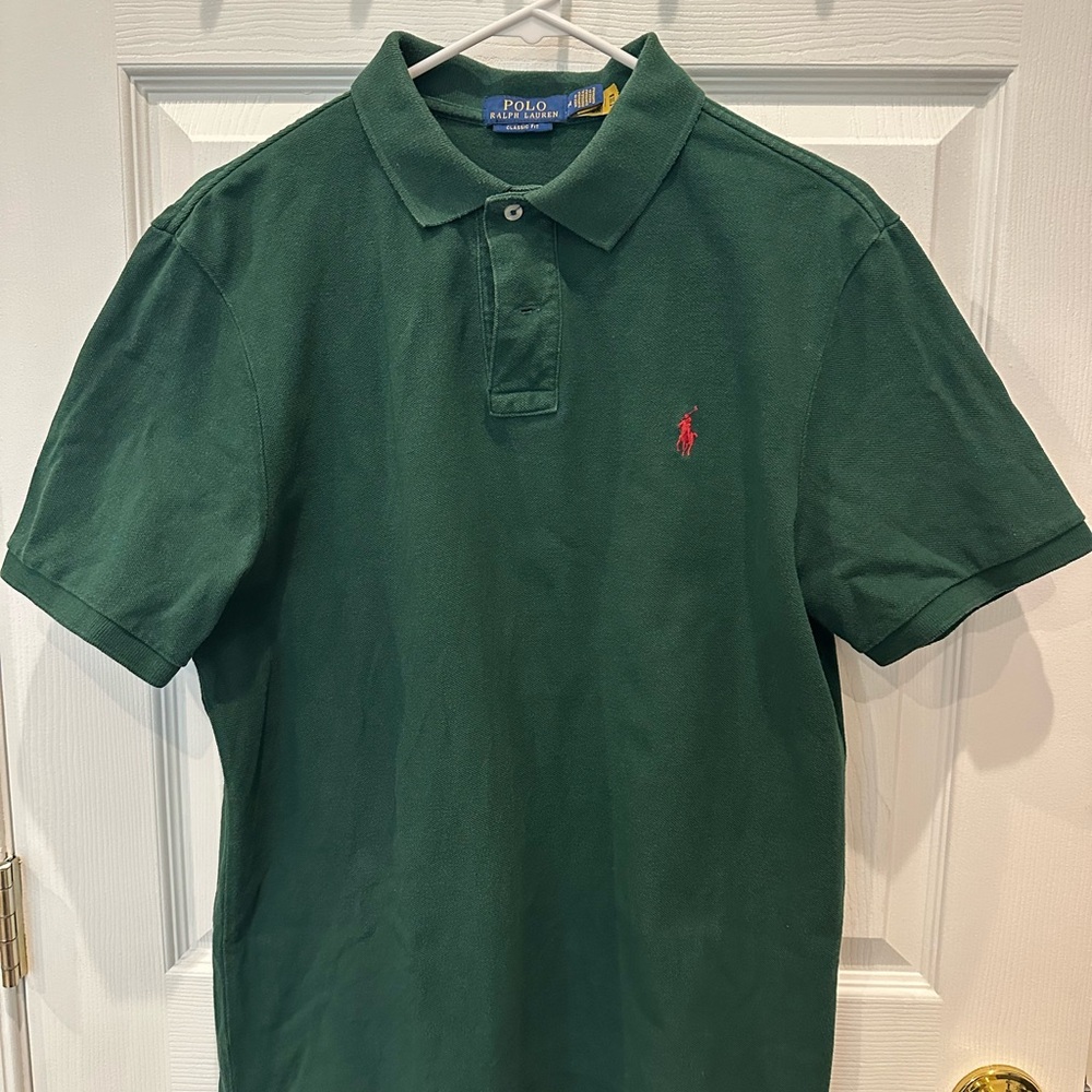 Polo by Ralph Lauren Forest Green Short-Sleeve Polo with Red Pony